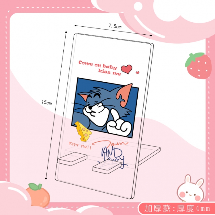 Tom and Jerry Cartoon Double Sided Acrylic Thickened Mobile Phone Holder 15X7.5CM price for  5 pcs