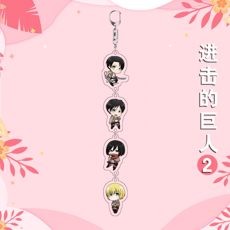 Shingeki no Kyojin Anime Peripheral Pendant Acrylic Keychain Ornament 16cm price for 5 pcs