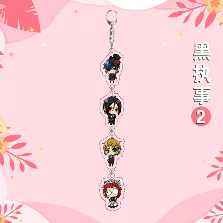 Kuroshitsuji Anime Peripheral Pendant Acrylic Keychain Ornament 16cm price for 5 pcs
