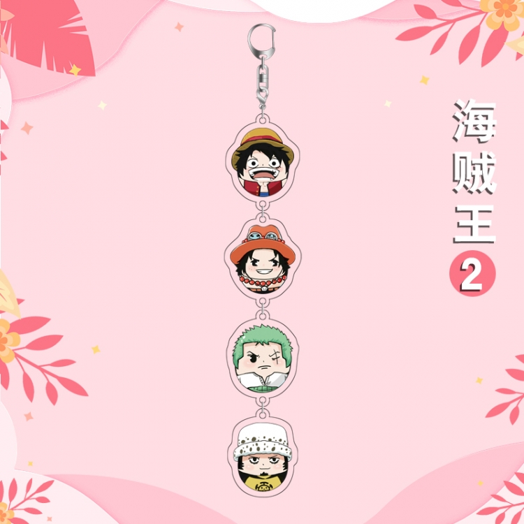 One Piece Anime Peripheral Pendant Acrylic Keychain Ornament 16cm price for 5 pcs