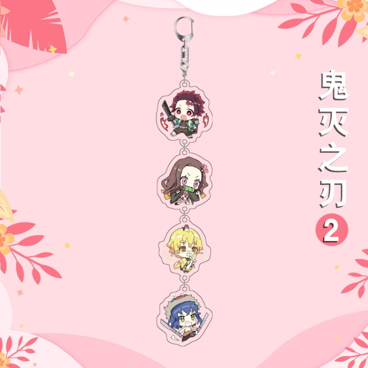 Demon Slayer Kimets Anime Peripheral Pendant Acrylic Keychain Ornament 16cm price for 5 pcs