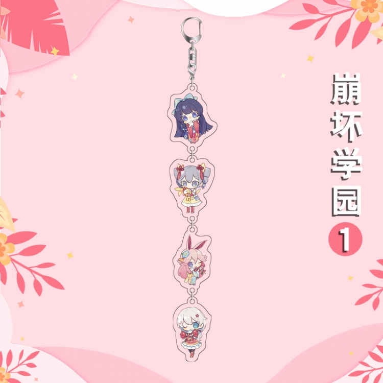 Collapse Anime Peripheral Pendant Acrylic Keychain Ornament 16cm price for 5 pcs