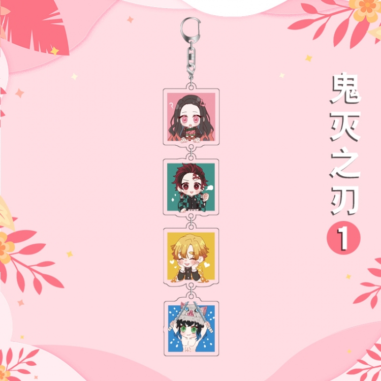 Demon Slayer Kimets Anime Peripheral Pendant Acrylic Keychain Ornament 16cm price for 5 pcs