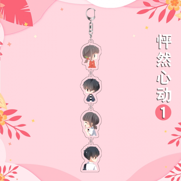 Heartbeat  Anime Peripheral Pendant Acrylic Keychain Ornament 16cm price for 5 pcs