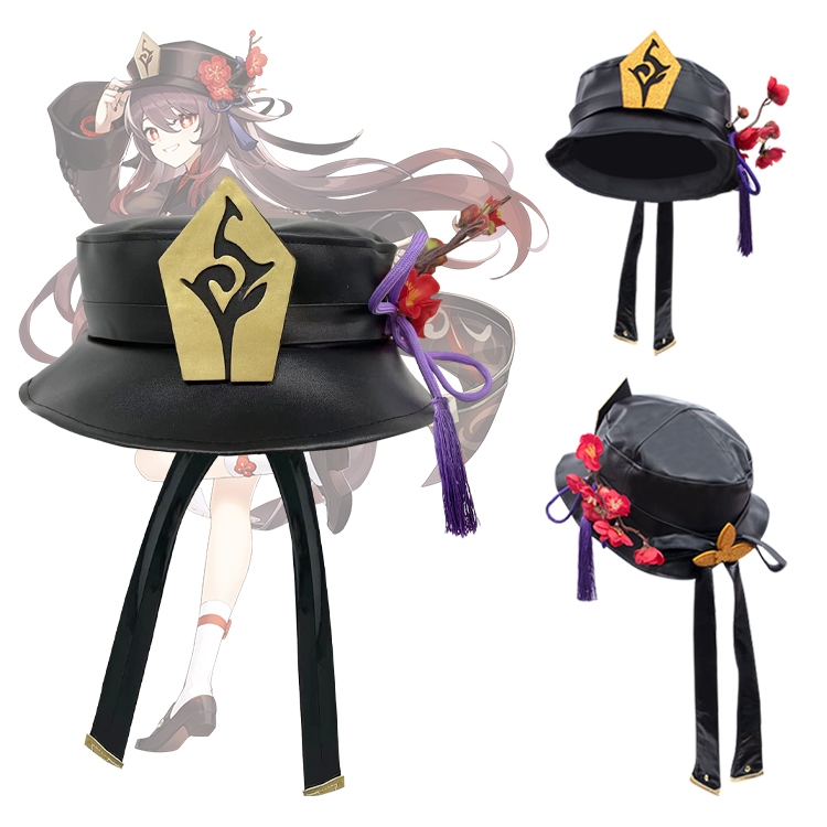 Genshin Impact cosplay pu leather hat