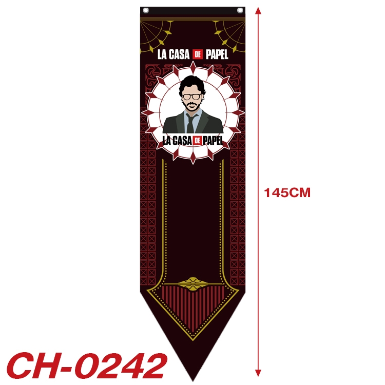 Money Heist  Anime Peripheral Full Color Printing Banner 40x145CM CH-0242