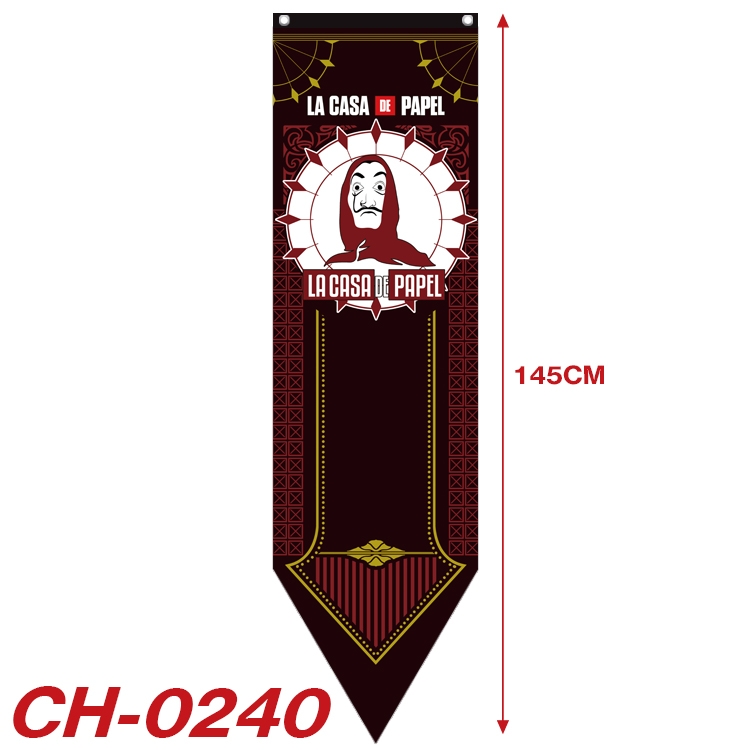 Money Heist  Anime Peripheral Full Color Printing Banner 40x145CM CH-0240