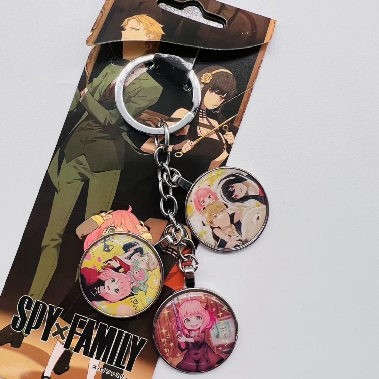 SPY×FAMILY Anime Cartoon 3 Pendant metal Keychain Bag Pendant