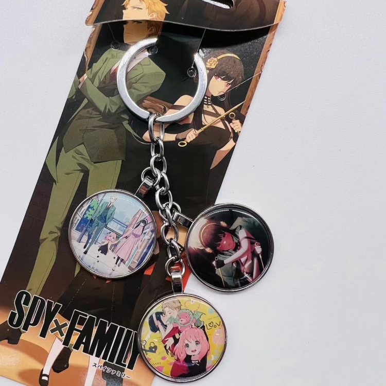 SPY×FAMILY Anime Cartoon 3 Pendant metal Keychain Bag Pendant