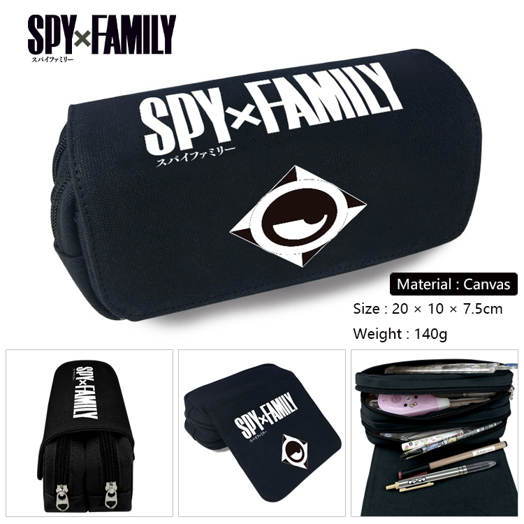 SPY×FAMILY Anime Multifunctional Canvas Cosmetic Bag Pen Case Stationery Box 20x10x7.5cm