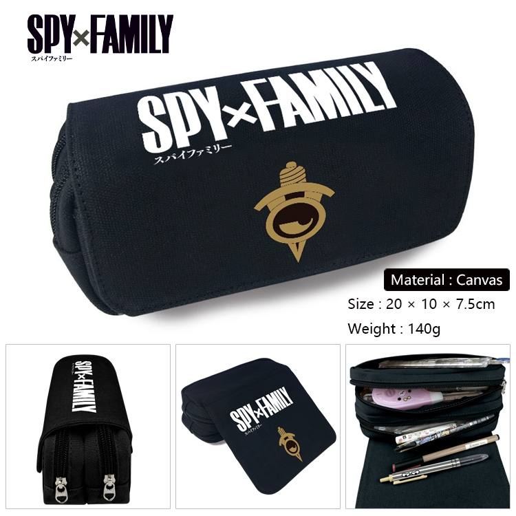 SPY×FAMILY Anime Multifunctional Canvas Cosmetic Bag Pen Case Stationery Box 20x10x7.5cm