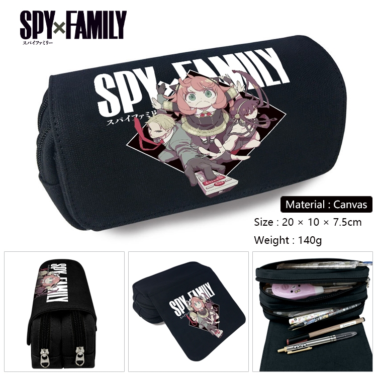 SPY×FAMILY Anime Multifunctional Canvas Cosmetic Bag Pen Case Stationery Box 20x10x7.5cm