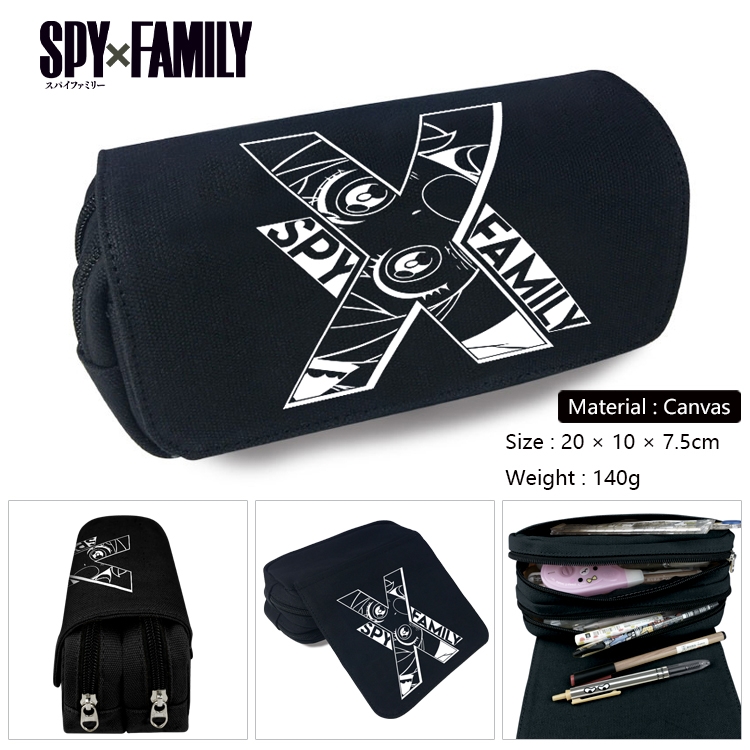 SPY×FAMILY Anime Multifunctional Canvas Cosmetic Bag Pen Case Stationery Box 20x10x7.5cm