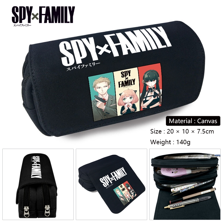 SPY×FAMILY Anime Multifunctional Canvas Cosmetic Bag Pen Case Stationery Box 20x10x7.5cm