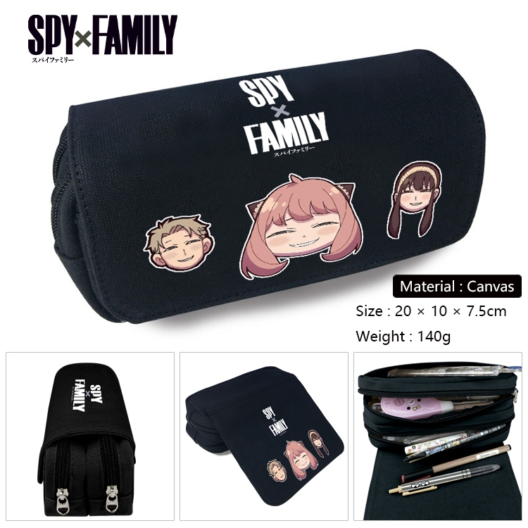 SPY×FAMILY Anime Multifunctional Canvas Cosmetic Bag Pen Case Stationery Box 20x10x7.5cm