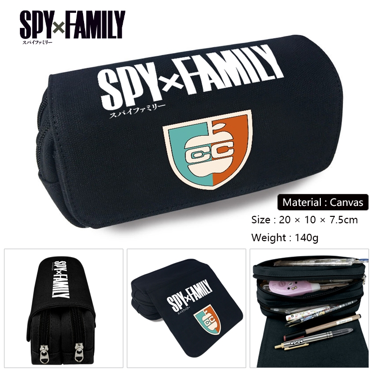 SPY×FAMILY Anime Multifunctional Canvas Cosmetic Bag Pen Case Stationery Box 20x10x7.5cm