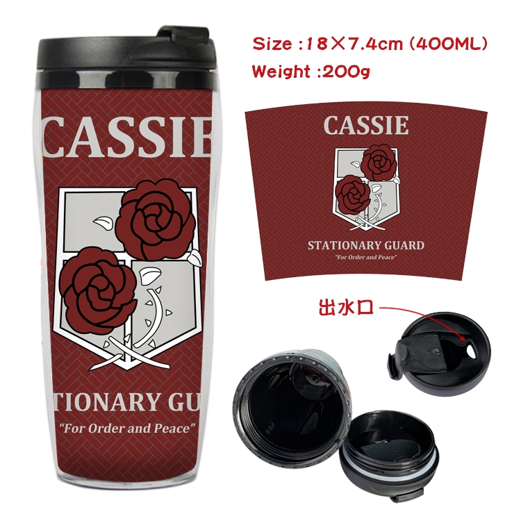 Shingeki no Kyojin Anime Starbucks Leakproof Insulated Cup 18X7.4CM 400ML