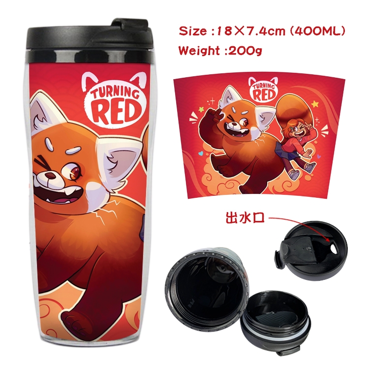 Turning Red  Anime Starbucks Leakproof Insulated Cup 18X7.4CM 400ML