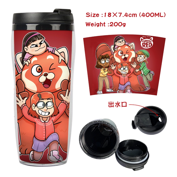 Turning Red  Anime Starbucks Leakproof Insulated Cup 18X7.4CM 400ML