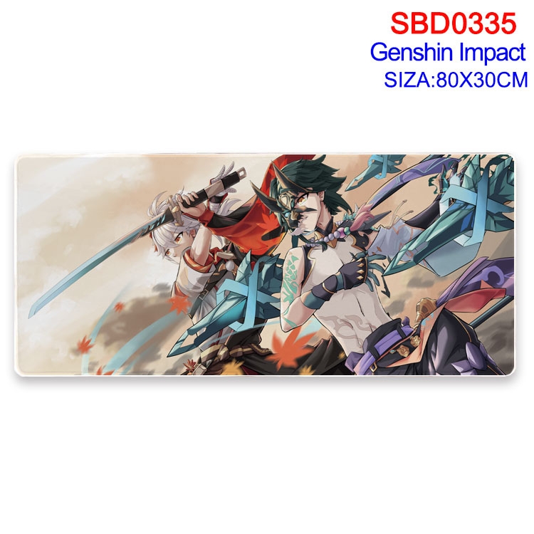 Genshin Impact Anime peripheral edge lock mouse pad 80X30cm SBD-335