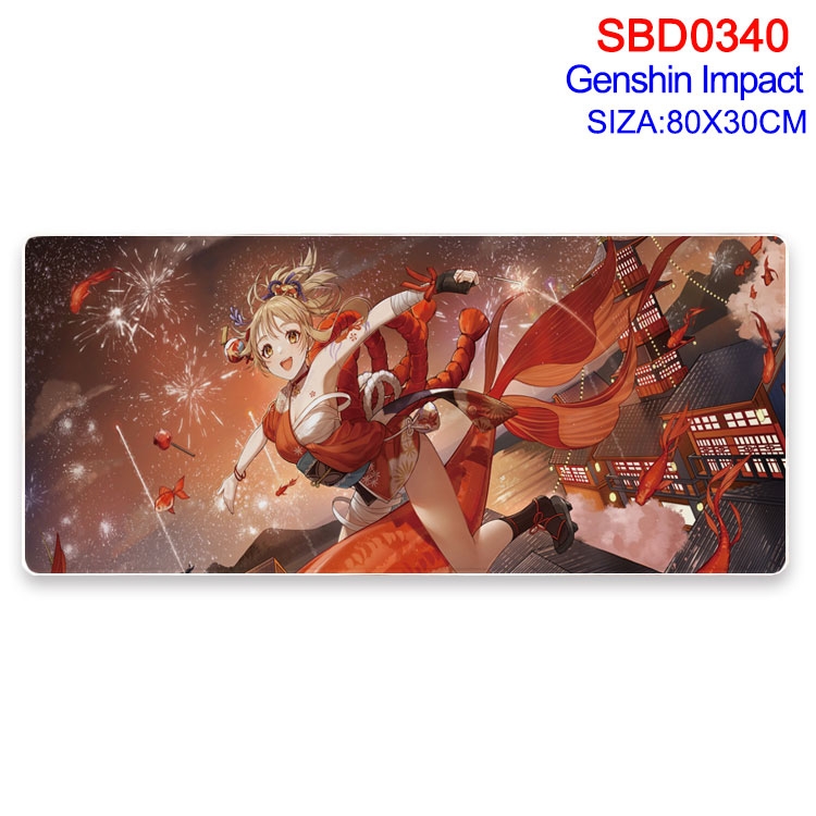 Genshin Impact Anime peripheral edge lock mouse pad 80X30cm SBD-340