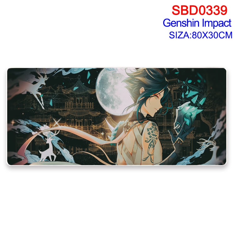 Genshin Impact Anime peripheral edge lock mouse pad 80X30cm SBD-337