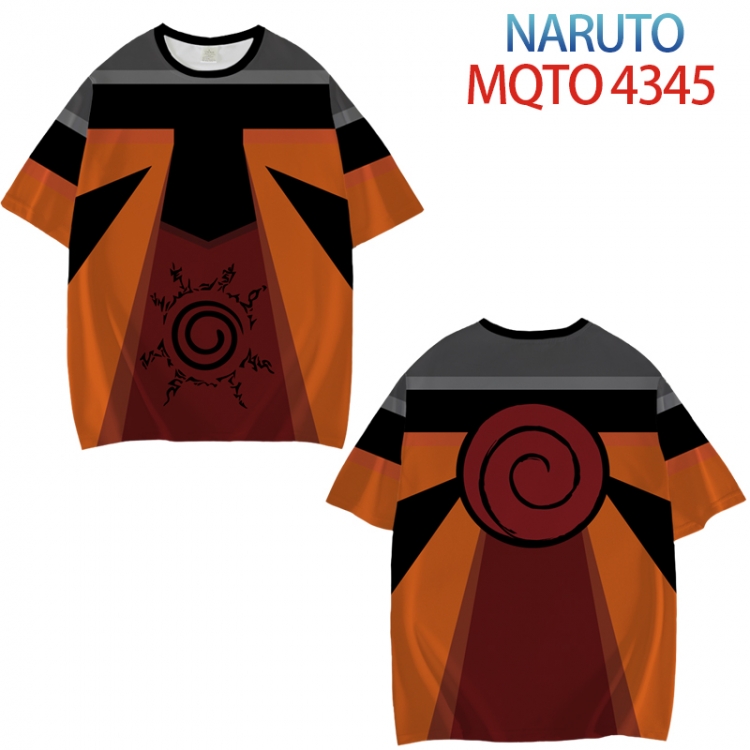 Naruto Full color printed short sleeve T-shirt from XXS to 4XL MQTO-4345