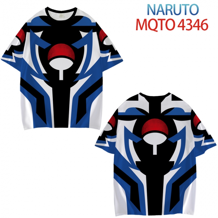 Naruto Full color printed short sleeve T-shirt from XXS to 4XL MQTO-4346