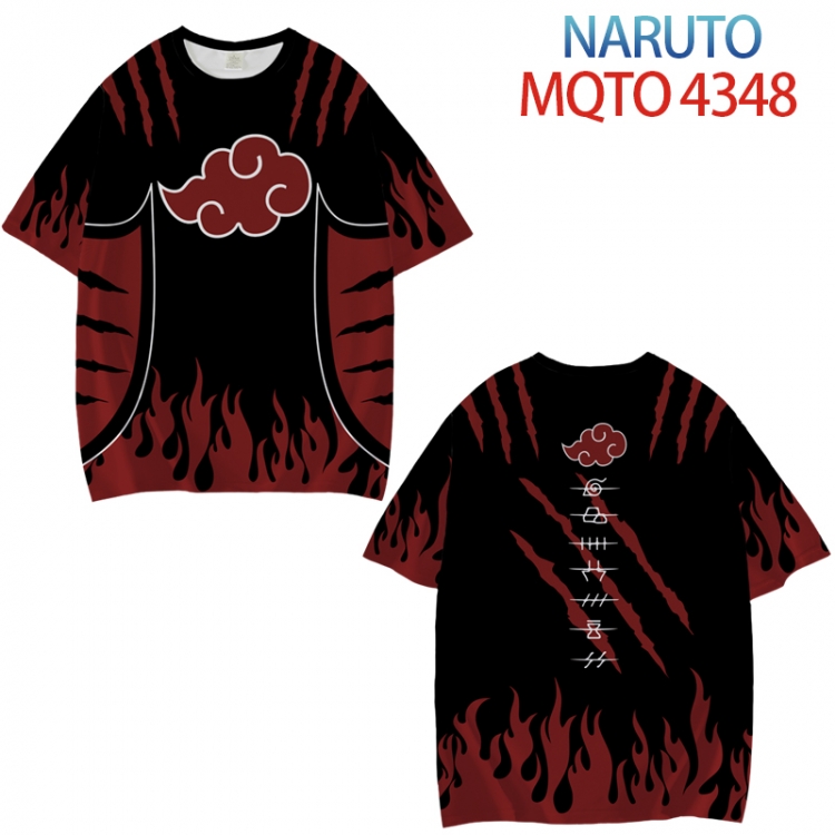 Naruto Full color printed short sleeve T-shirt from XXS to 4XL MQTO-4348