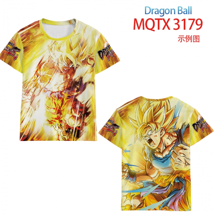 DRAGON BALL full color printed short-sleeved T-shirt from 2XS to 5XL MQTX 3179
