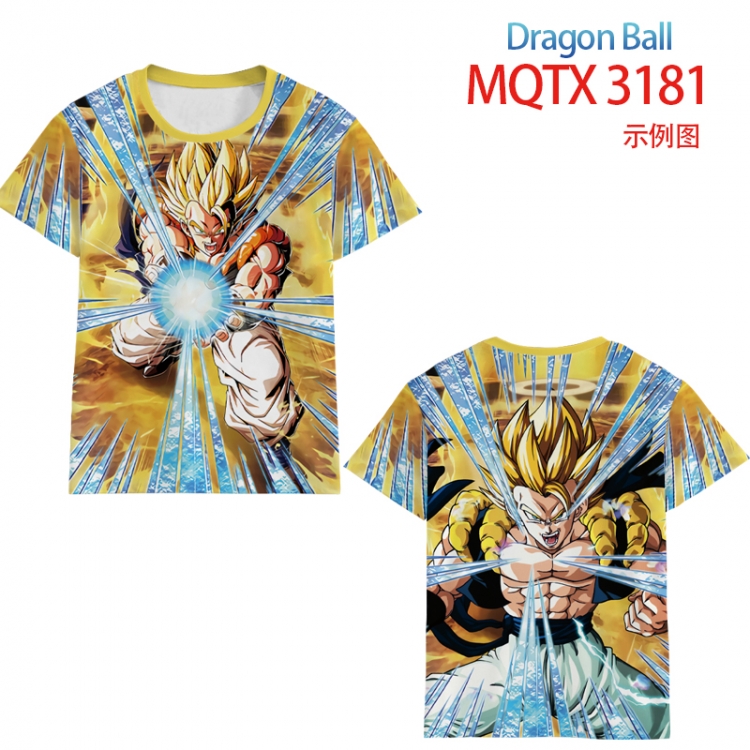 DRAGON BALL full color printed short-sleeved T-shirt from 2XS to 5XL MQTX 3181