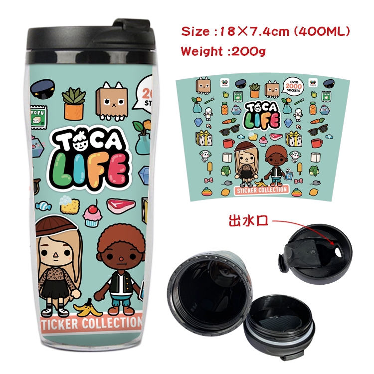 toca life world  Anime Starbucks Leakproof Insulated Cup 18X7.4CM 400ML