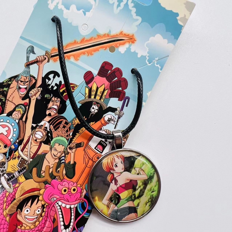 One Piece Anime peripheral leather rope necklace pendant jewelry  price for 5 pcs 3859