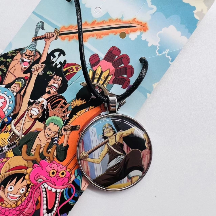 One Piece Anime peripheral leather rope necklace pendant jewelry  price for 5 pcs 3849