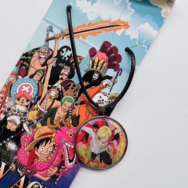 One Piece Anime peripheral leather rope necklace pendant jewelry  price for 5 pcs 3832