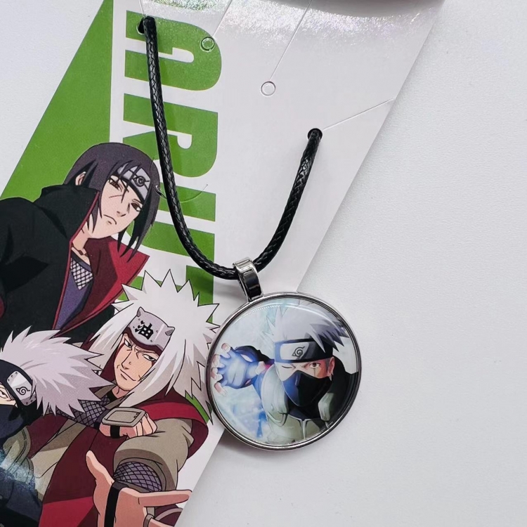 Naruto Anime peripheral leather rope necklace pendant jewelry price for 5 pcs 2413