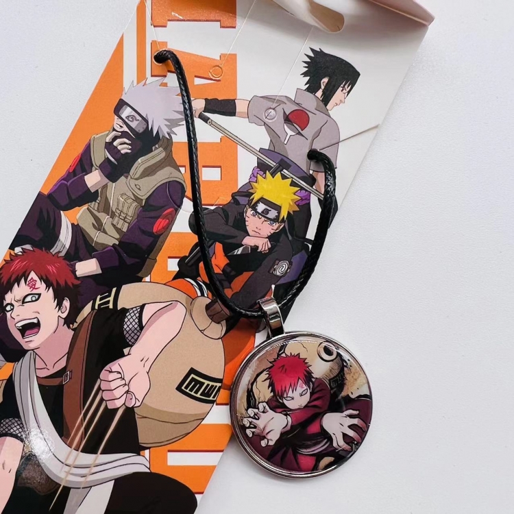 Naruto Anime peripheral leather rope necklace pendant jewelry  price for 5 pcs 2346