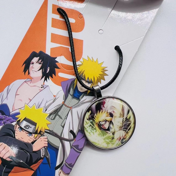 Naruto Anime peripheral leather rope necklace pendant jewelry price for 5 pcs  2419