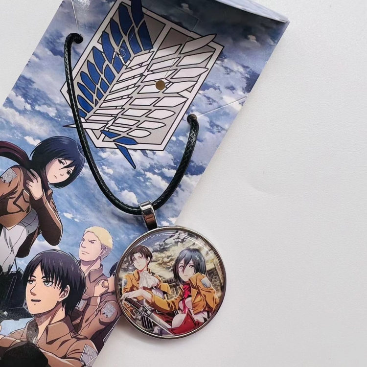 Shingeki no Kyojin Anime peripheral leather rope necklace pendant jewelry price for 5 pcs 3940