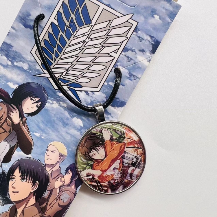 Shingeki no Kyojin Anime peripheral leather rope necklace pendant jewelry price for 5 pcs 3927