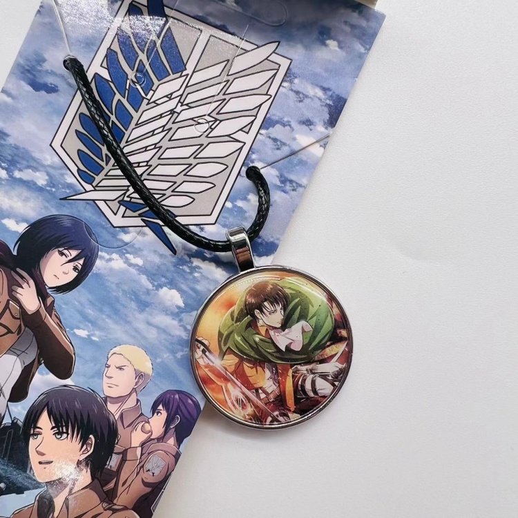 Shingeki no Kyojin Anime peripheral leather rope necklace pendant jewelry price for 5 pcs 3934