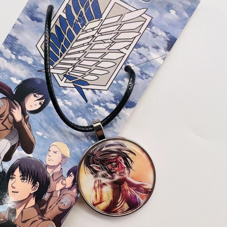 Shingeki no Kyojin Anime peripheral leather rope necklace pendant jewelry price for 5 pcs  3923