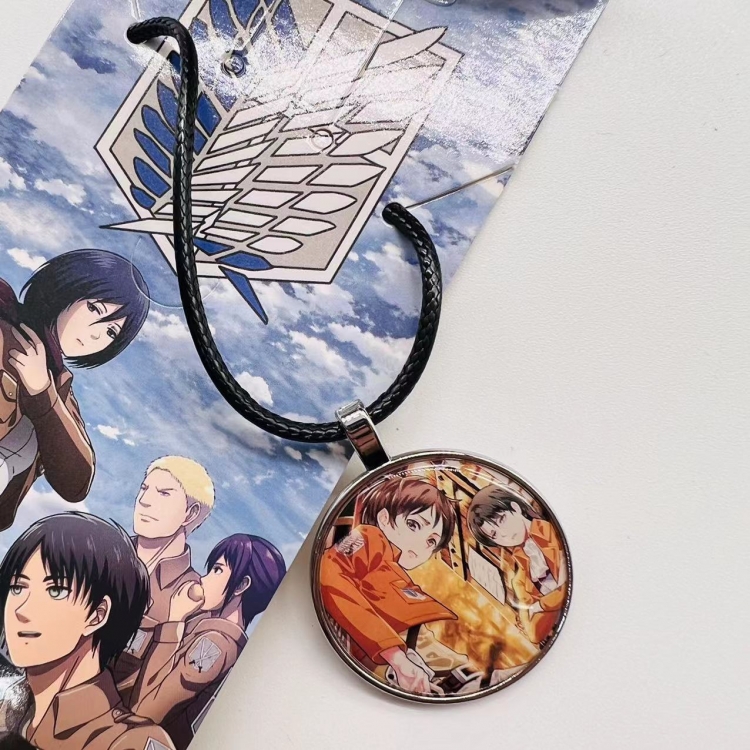 Shingeki no Kyojin Anime peripheral leather rope necklace pendant jewelry price for 5 pcs 3913