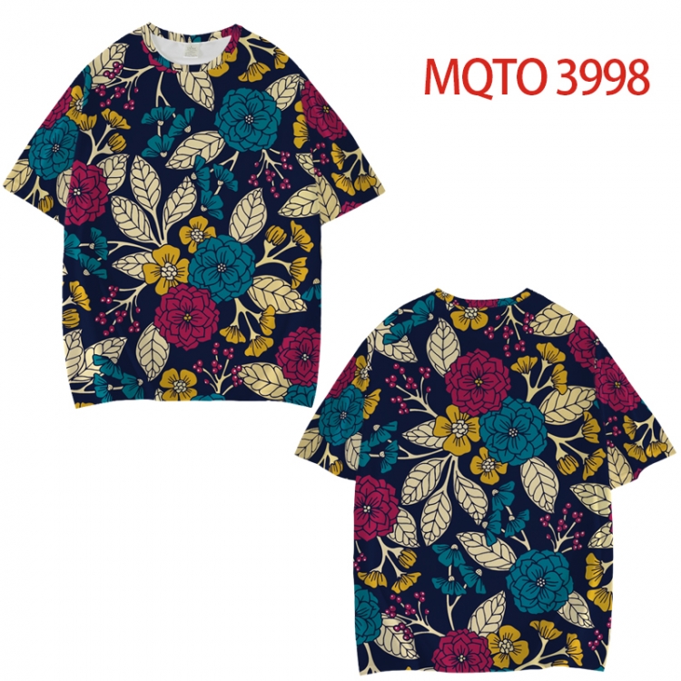 popularize Full color printed short sleeve T-shirt from XXS to 4XL MQTO 3998