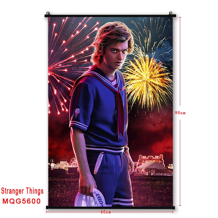 Stranger Things black Plastic rod Cloth painting Wall Scroll 60X90CM MQG-5600