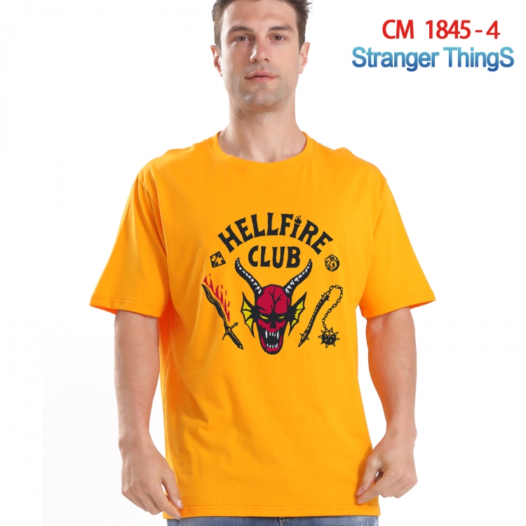 Stranger Things Printed short-sleeved cotton T-shirt from S to 4XL CM-1845-4