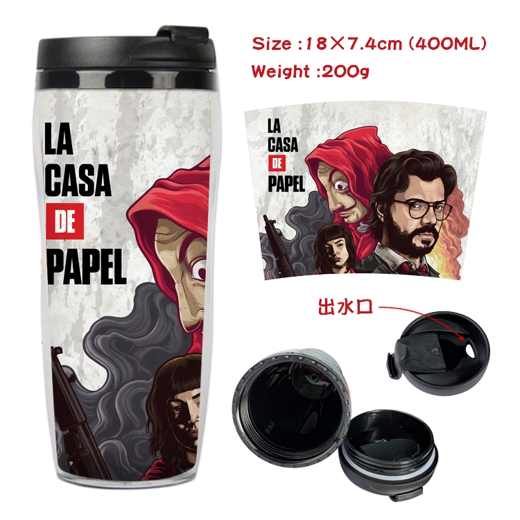 Money Heist   Anime Starbucks Leakproof Insulated Cup 18X7.4CM 400ML