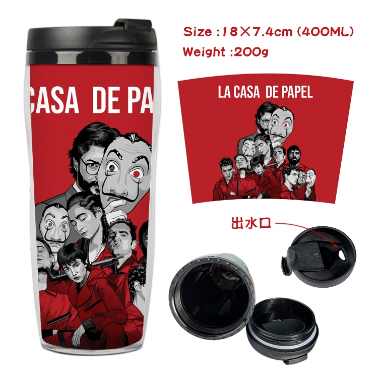 Money Heist   Anime Starbucks Leakproof Insulated Cup 18X7.4CM 400ML