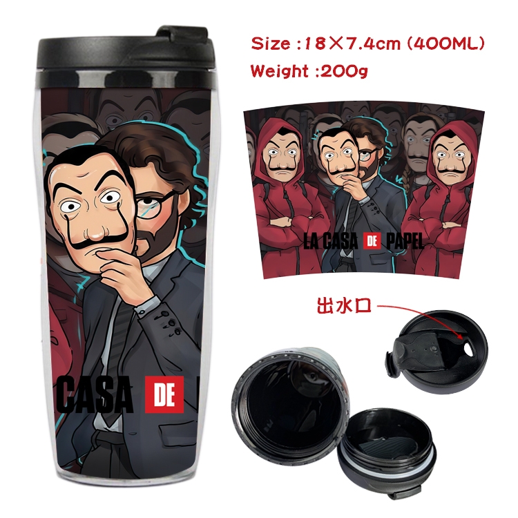 Money Heist   Anime Starbucks Leakproof Insulated Cup 18X7.4CM 400ML