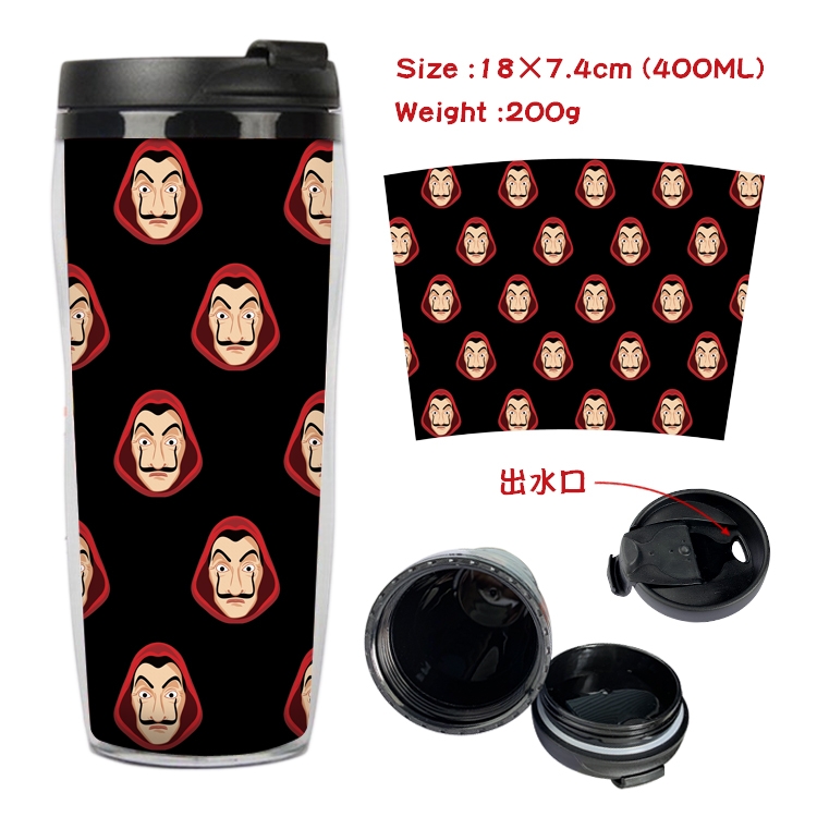 Money Heist   Anime Starbucks Leakproof Insulated Cup 18X7.4CM 400ML